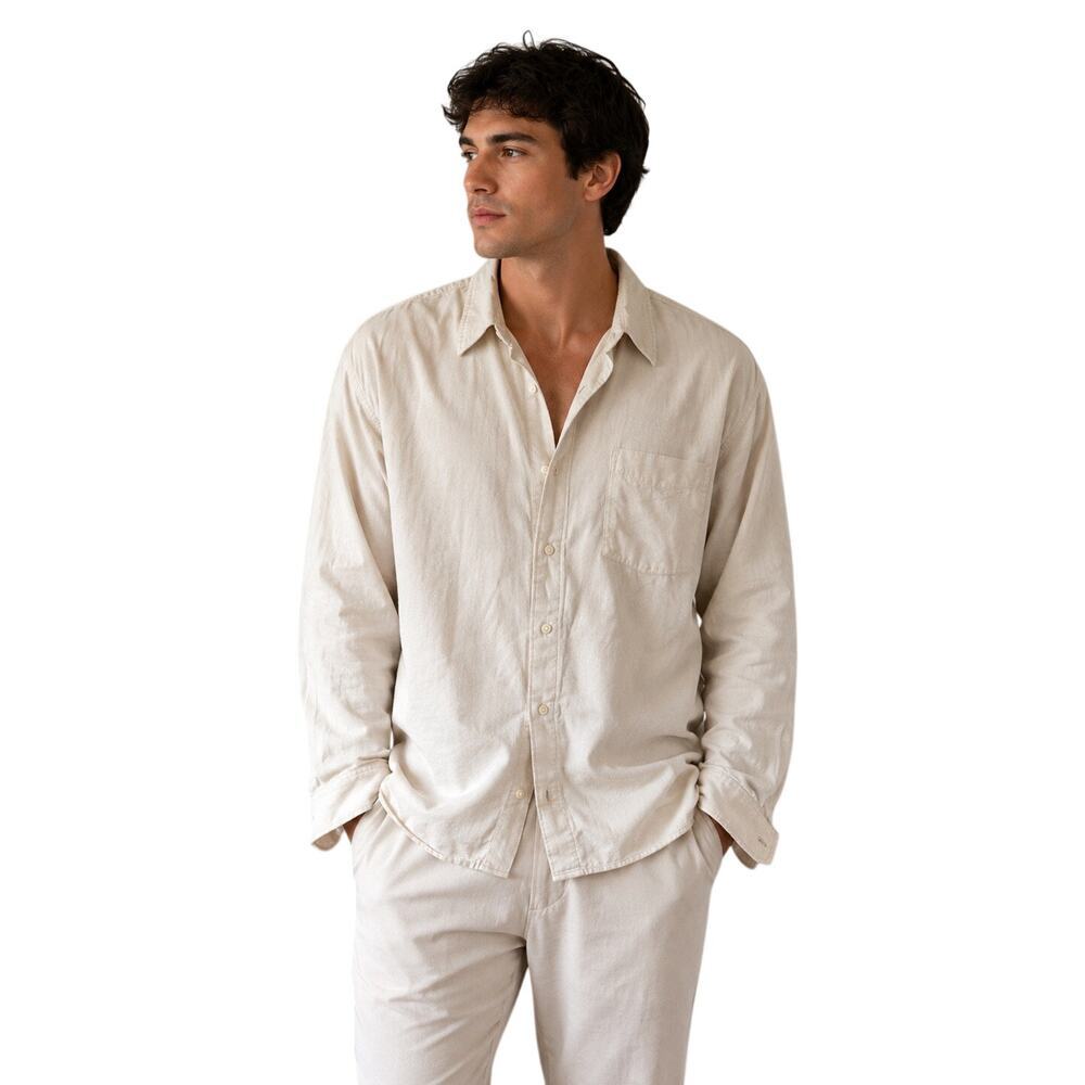 GAP The Big Shirt XL Cream Corduroy Button Up Oversized 100% Cotton Shirt